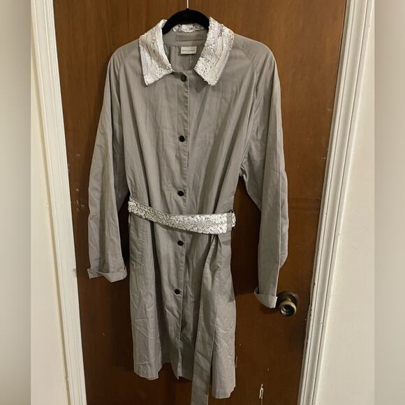 Dries Van Noten trench coat with sequin embellishment - Picture 3 of 13